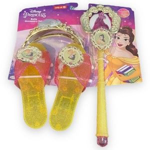Disney Princess Belle Accessory Wand Shoes Tiara Ages 3 & Up Dress up Play